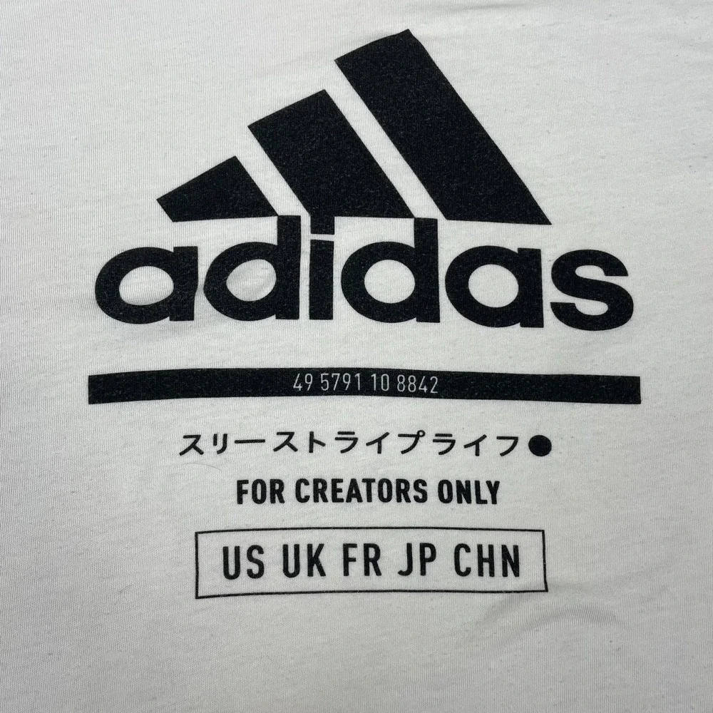 Adidas Ultimate 2.0 T Shirt Men Small White Three Stripes Life For Creators Only